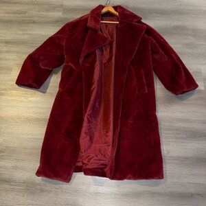 Elegant Maroon Teddy Jacket for Women